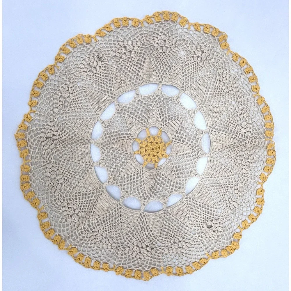 Vintage Handmade Crochet Doily 16
